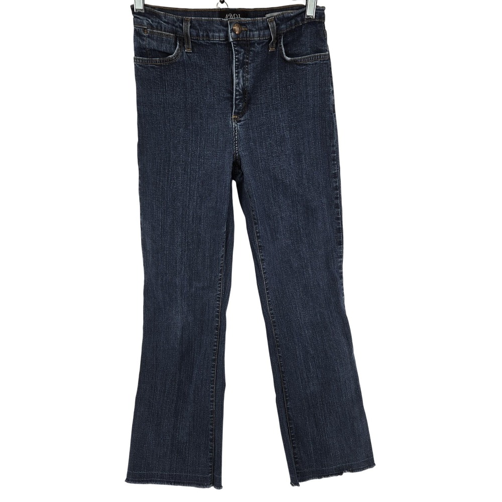 NYDJ Not Your Daughter's Jeans Womens 8‎ Blue Straight Raw Hem Stretch USA Denim
